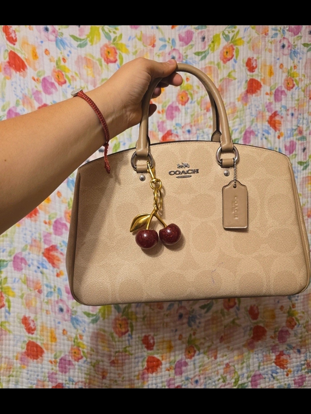 Coach Beige Top-Handle Satchel